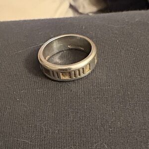 Tiffany & Co sterling silver Atlas ring